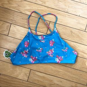 Jolyn Jones Swim Top XL "Jaime" print, Tie Back